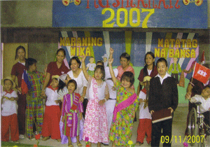 SPED children doing a song and act number.