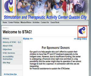 Stimulation and Therapeutic Activity Center Stimulation and Therapeutic Activity Center Front